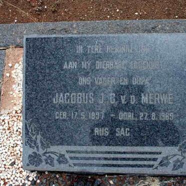 MERWE Jacobus J.C., v.d. 1897-1969
