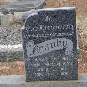 NOORDWYK Nicolaas Frederick, van 1967-1970