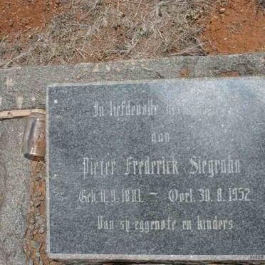 STEGROHN Pieter Ferderick 1881-1952