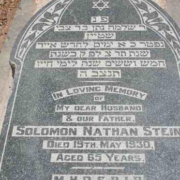 STEIN Solomon Nathan -1930
