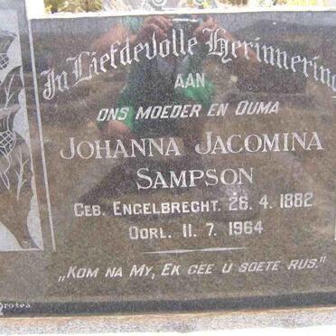 SAMPSON Johanna Jacomina nee Engelbrecht 1882-1964