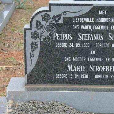 STROEBEL Petrus Stefanus 1925-1997 &amp; Marie 1938-1993