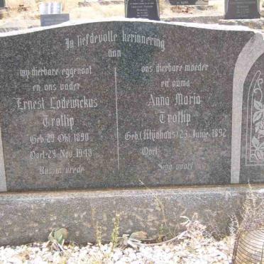 TROLLIP Ernest Lodewickus 1890-1948 &amp; Anna Maria KLÿNHANS 192-