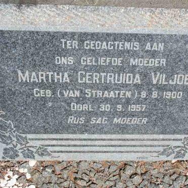 VILJOEN Martha Gertruida nee VAN STRAATEN 1900-1957