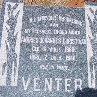 VENTER Andries Johannes Christiaan 1886-1948