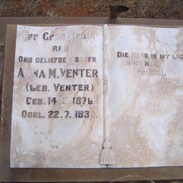 VENTER Anna M. nee VENTER 1876-183?
