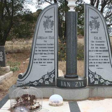 ZYL Adriaan Izak, van 1907-1951 &amp; Cilie GILDENHUYS 1908-1993