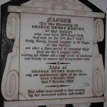 HARVEY George Henry 1841-1868 :: HARVEY George Henry 1868-1869
