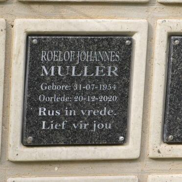 MULLER Roelof Johannes 1954-2020