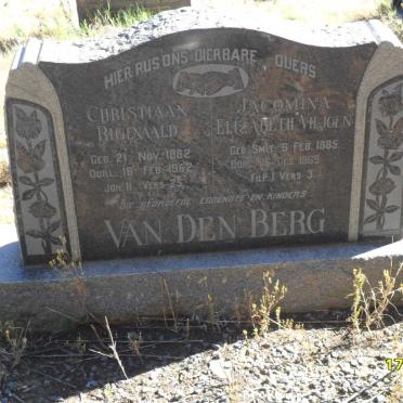BERG Christiaan Rigenaald, van den 1862-1952 &amp; Jacomina Elizabeth Viljoen SMIT 1885-1969