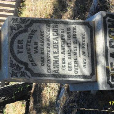 DEACON William John 1857-1943 &amp; Anna E. ANDREWS 1856-1926