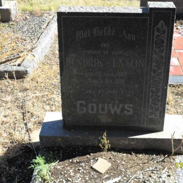 GOUWS Hendrik Enslin 1869-1959