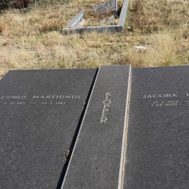 KLOPPER Jacobus Marthinus 1915-1983 & Jacoba Hendrina nee DE BEER 1924-1985