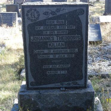 KILIAN Johannes Theodoris 1866-1951 &amp; Maria Magdalena VAN TONDER 1886-1956