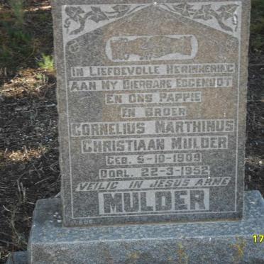 MULDER Cornelius Marthinus Christiaan 1909-1952