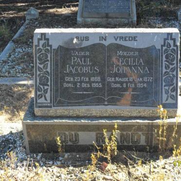 RANDT Paul Jacobus, du 1868-1955 &amp; Cecilia Johanna NAUDE 1872-1954