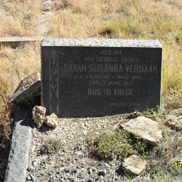 VERMAAK Sarah Susanna nee WOLMARANS 1858-1932