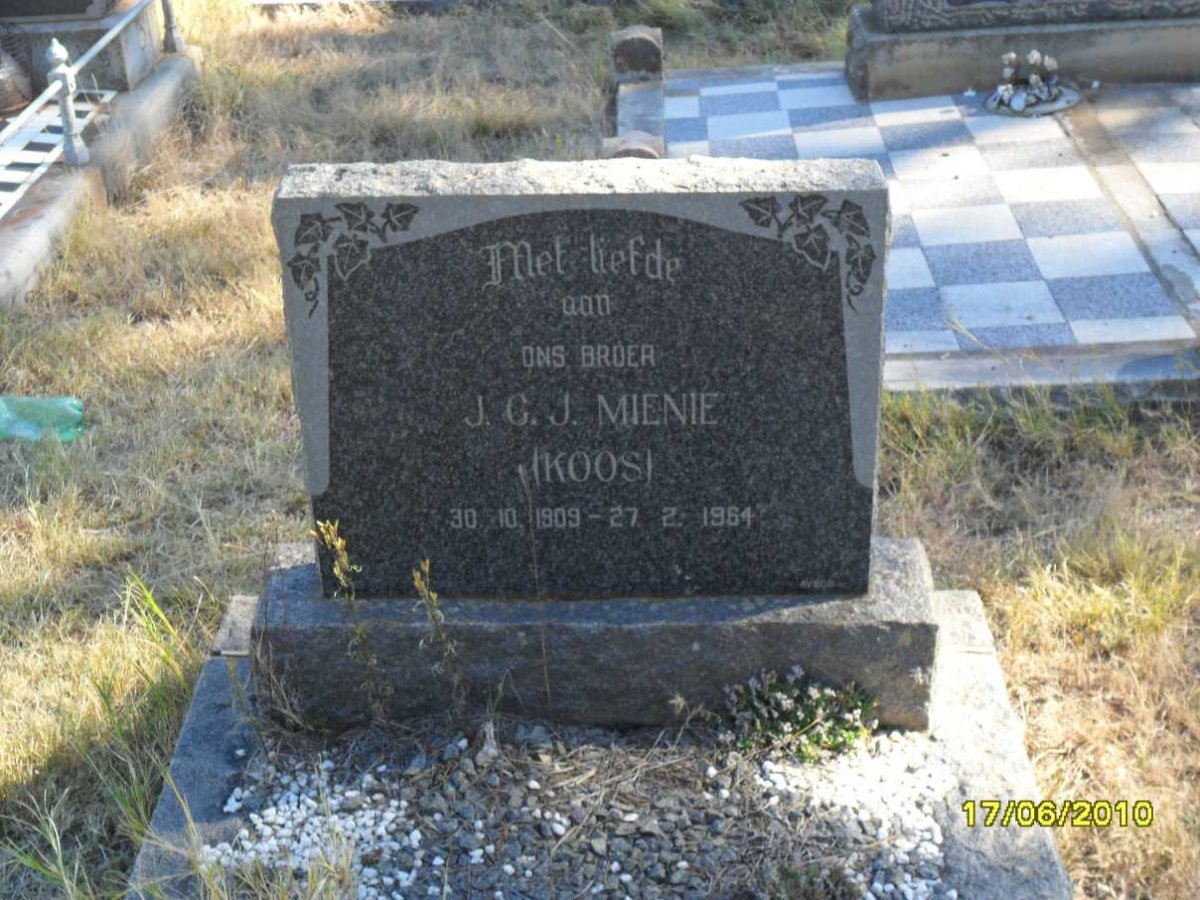 MIENIE J.C.J. 1909-1964