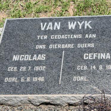 WYK Nicolaas, van 1902-1946 &amp; Gefina 1906-
