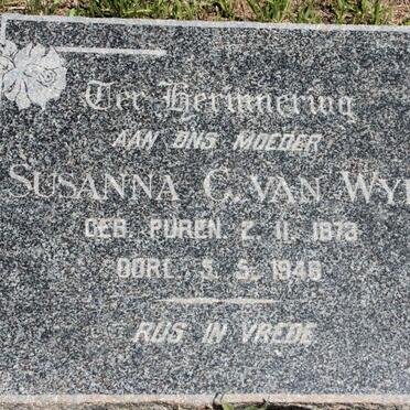 WYK Susanna G., van nee PUREN 1873-1948