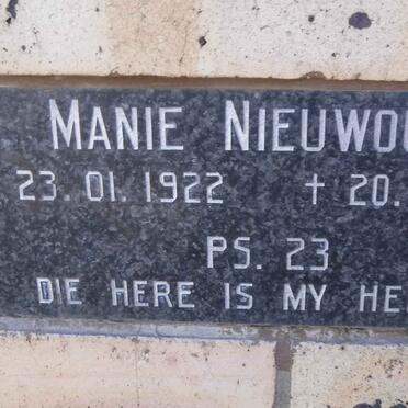 NIEUWOUDT Manie 1922-2007