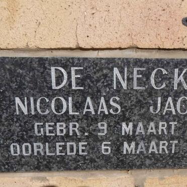NECKER Nicolaas Jacobus, de 1943-2009