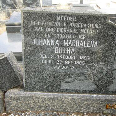 BOTHA Johanna Magdalena 1897-1985