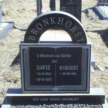 BRONKHORST Dawie 1942-2002 &amp; Margriet 1944-