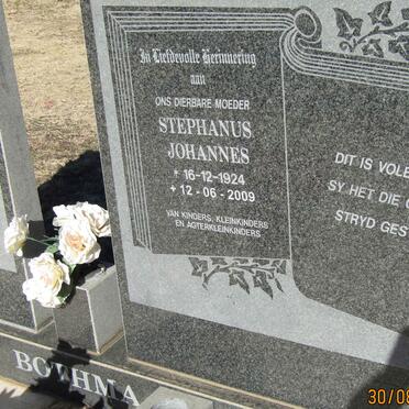 BOTHMA Stephanus Johannes 1924-2009