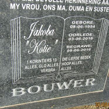 BOUWER Jakoba 1954-2016