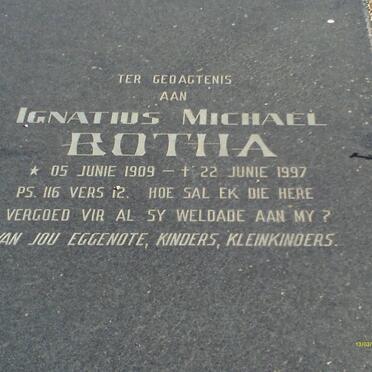 BOTHA Ignatius Michiel 1909-1997