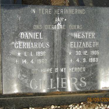 CILLIERS Daniel Gerhardus 1896-1963 &amp; Hester Elizabeth 1905-1983