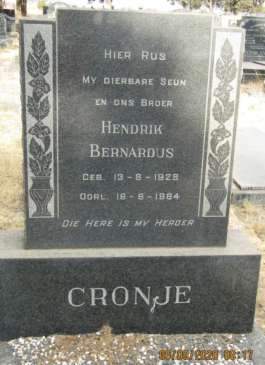 CRONJE Hendrik Bernardus 1928-1964