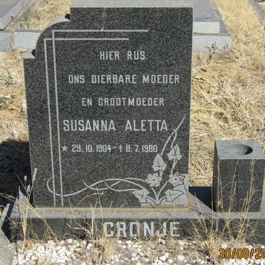 CRONJE Susanna Aletta 1904-1980
