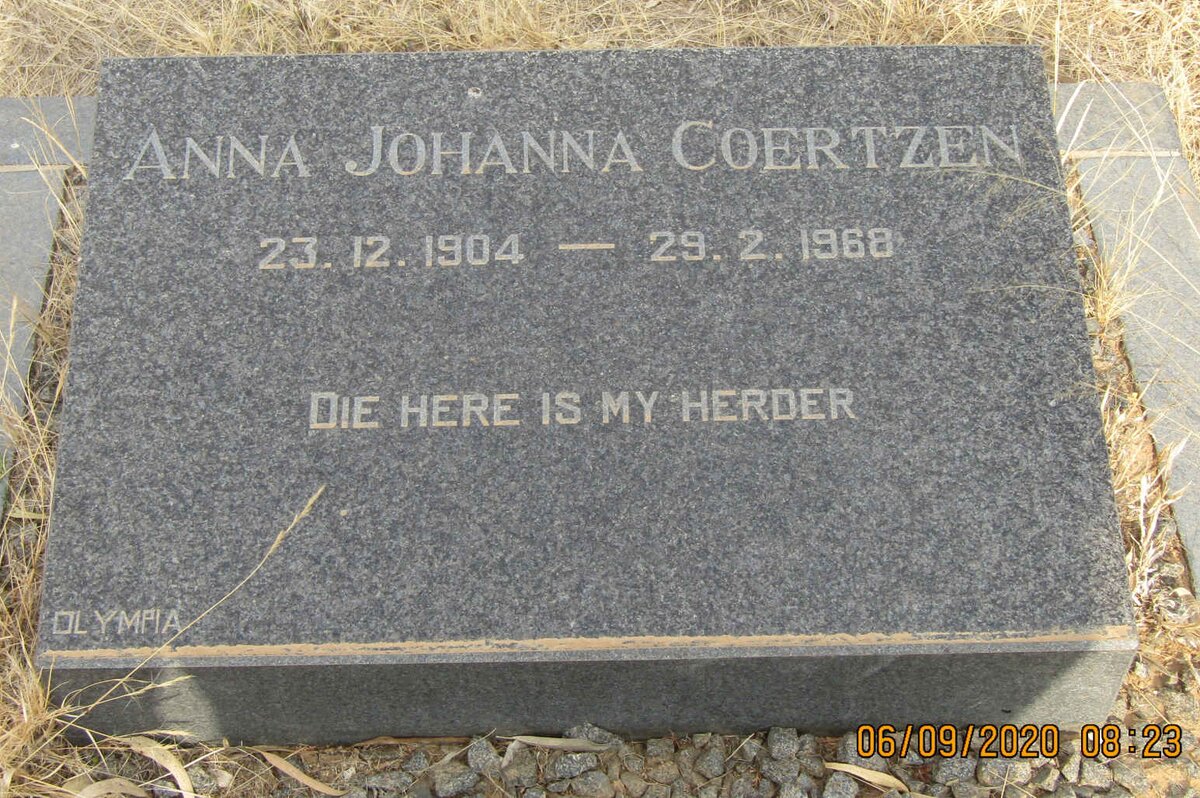 COERTZEN Anna Johanna 1904-1968