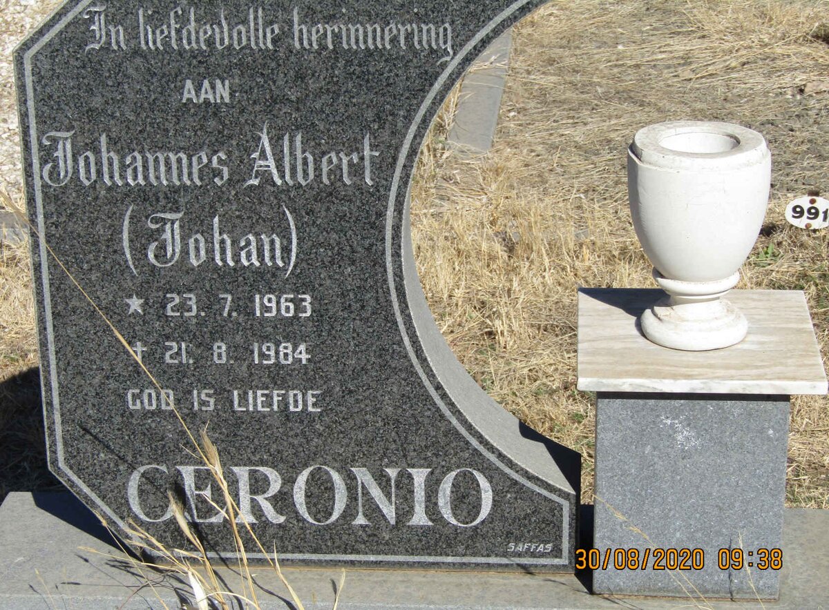 CERONIO Johannes Albert 1963-1984