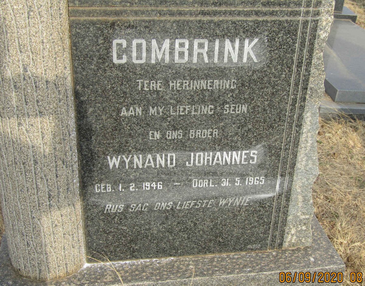 COMBRINK Wynand Johannes 1946-1965
