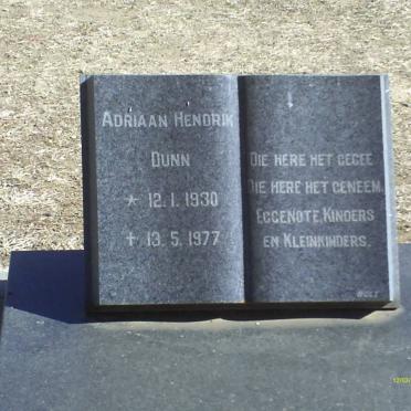 DUNN Adriaan Hendrik 1930-1977