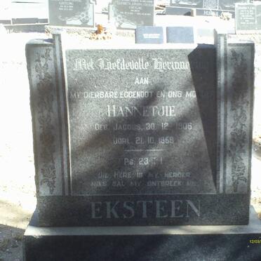 EKSTEEN Hannetjie nee JACOBS 1906-1959