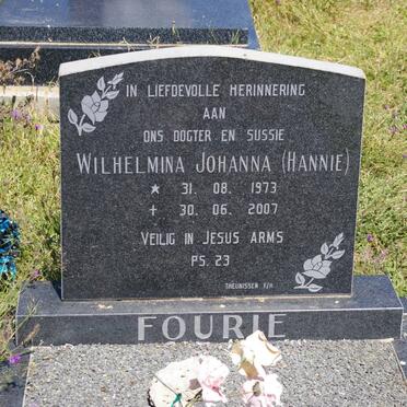 FOURIE Wilhelmina Johanna 1973-2007