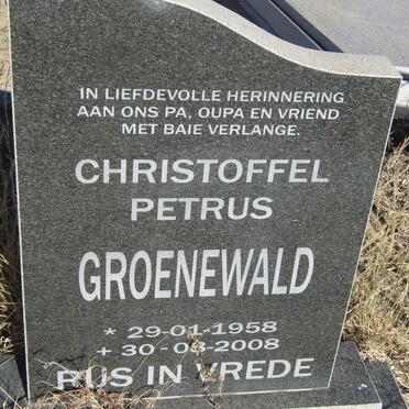 GROENEWALD Christoffel Petrus 1958-2008