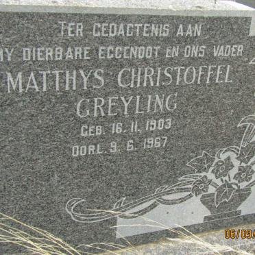 GREYLING Matthys Christoffel 1903-1967