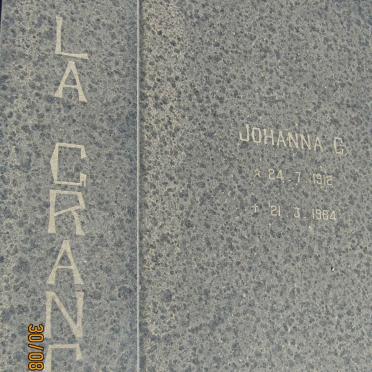 GRANGE Johannes L., la 1912-1982 &amp; Johanna C. 1912-1984