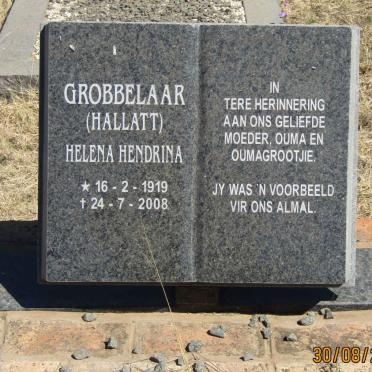 GROBBELAAR Helena Hendrina nee HALLATT 1919-2008