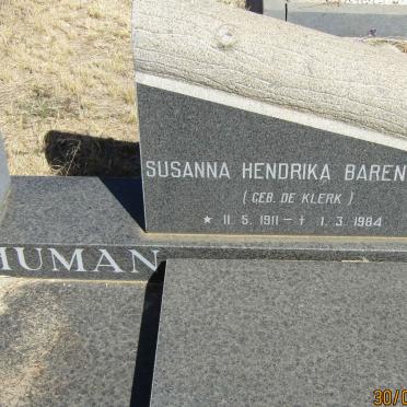HUMAN Jacobus Daniel 1908-1977 &amp; Susanna Hendrika Barendina DE KLERK 1911-1984