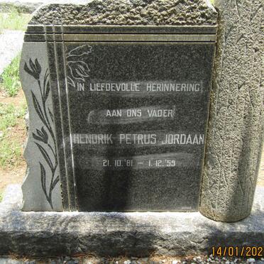 JORDAAN Hendrik Petrus 1881-1959