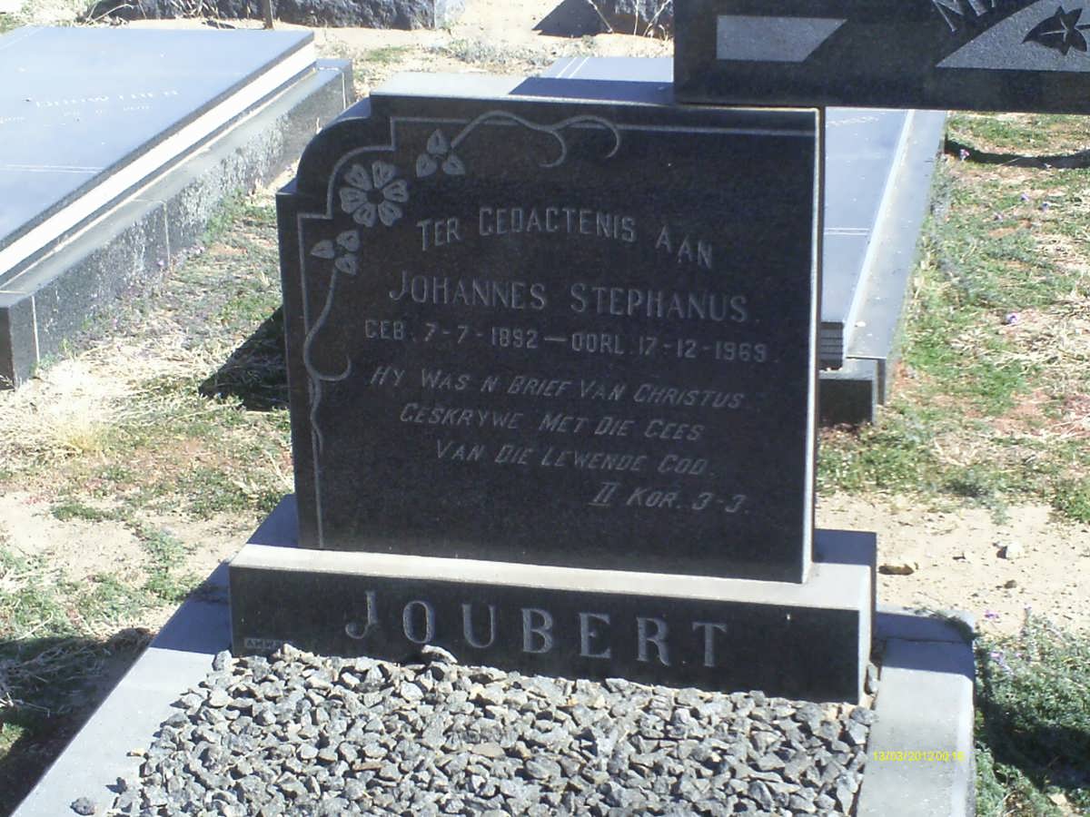 JOUBERT Johannes Stephanus 1892-1969