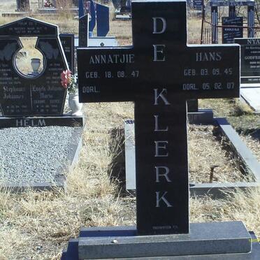 KLERK Hans, de 1945-2007 &amp; Annatjie 1947-