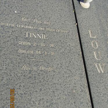 LOUW Tinnie 1908-1991 &amp; Steynie TERBLANCHE 1917-2007