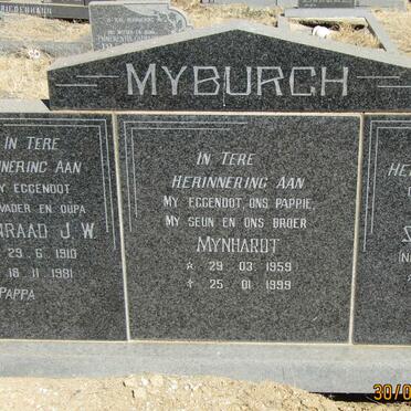 MYBURGH Coenraad J.W. 1910-1981 &amp; Susanna E. MYNHARDT 1921- :: MYBURGH Mynhardt 1959-1999